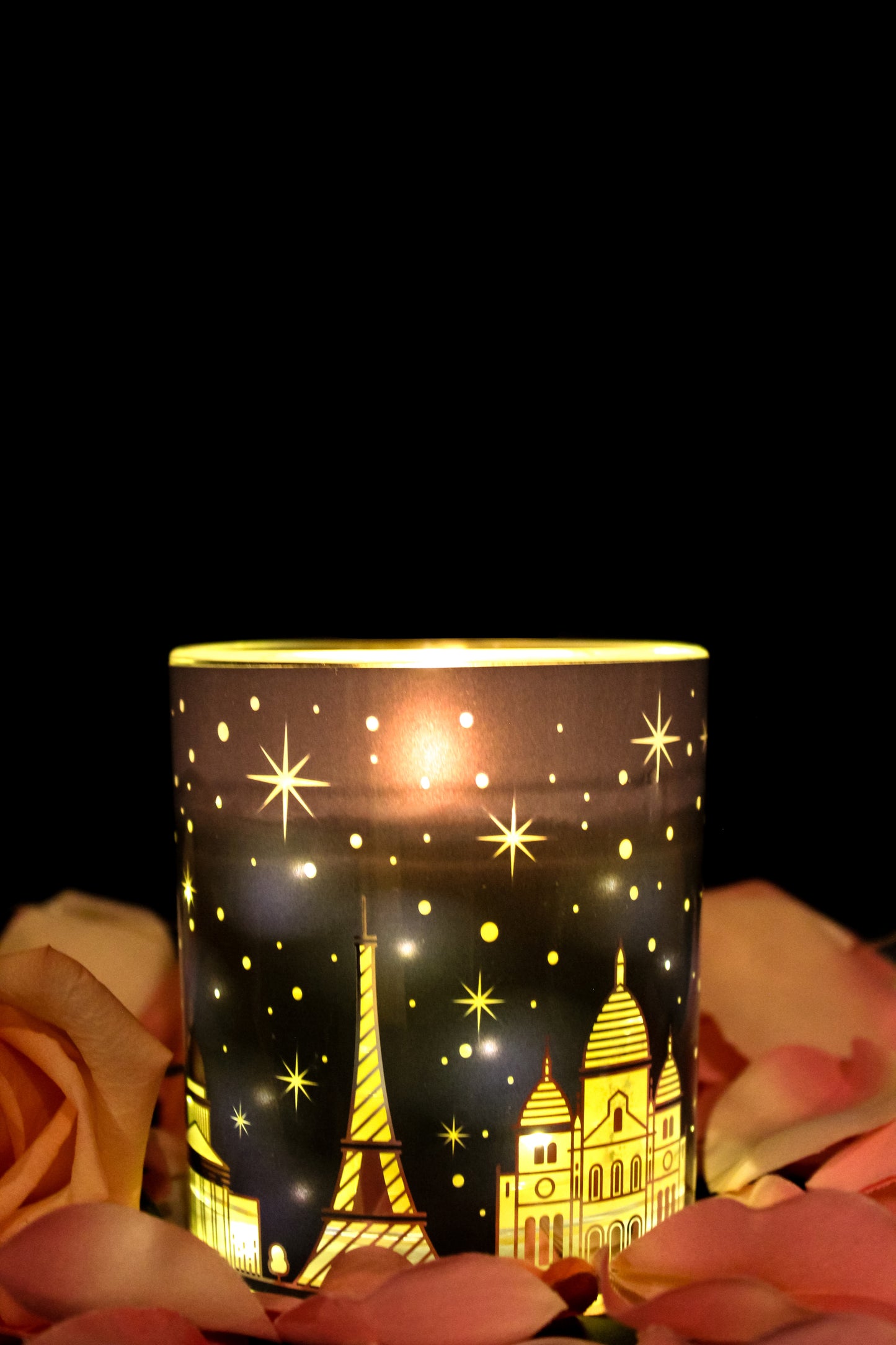 Rose Soy Wax candle with LED lights