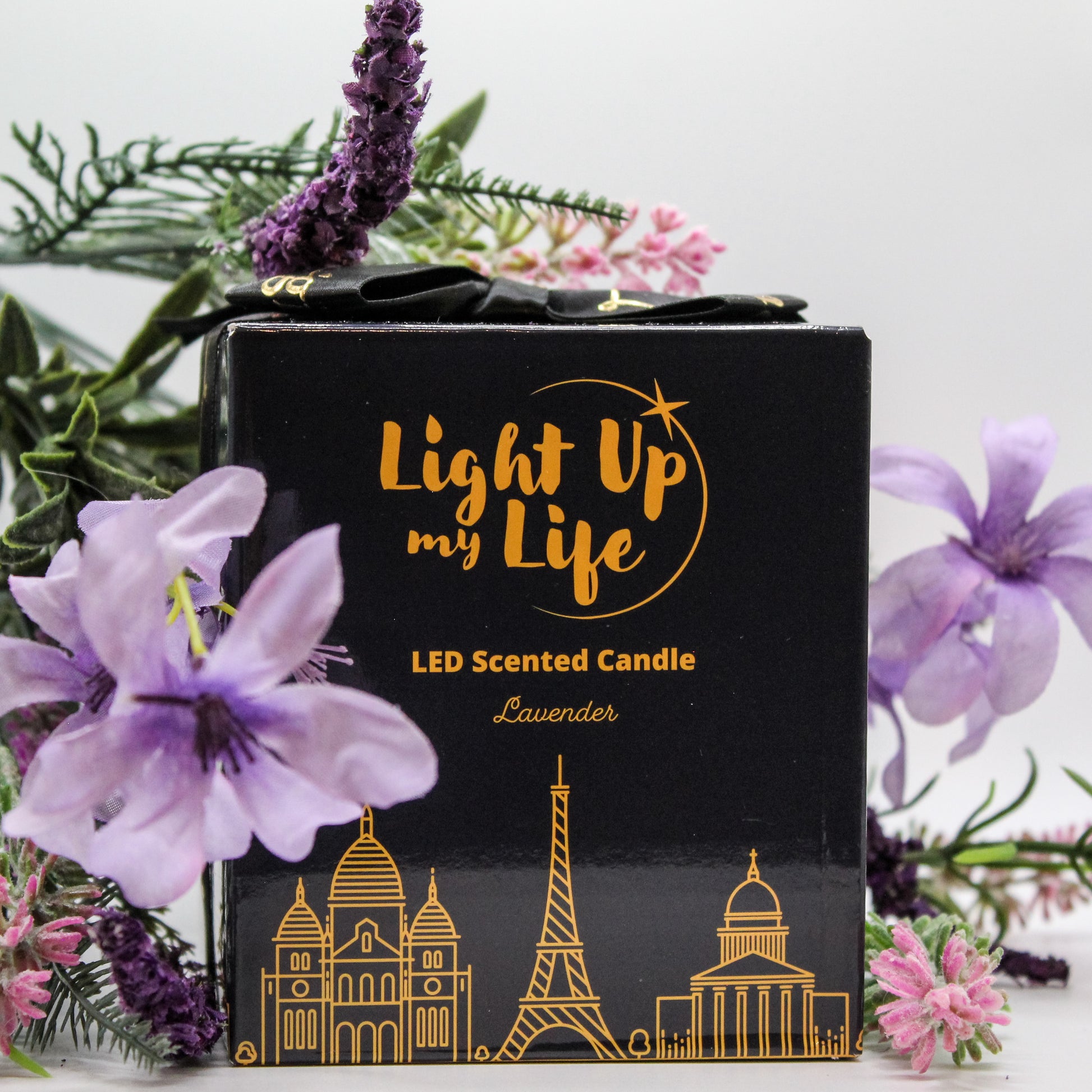 Lavender Soy Wax Candle with LED lights