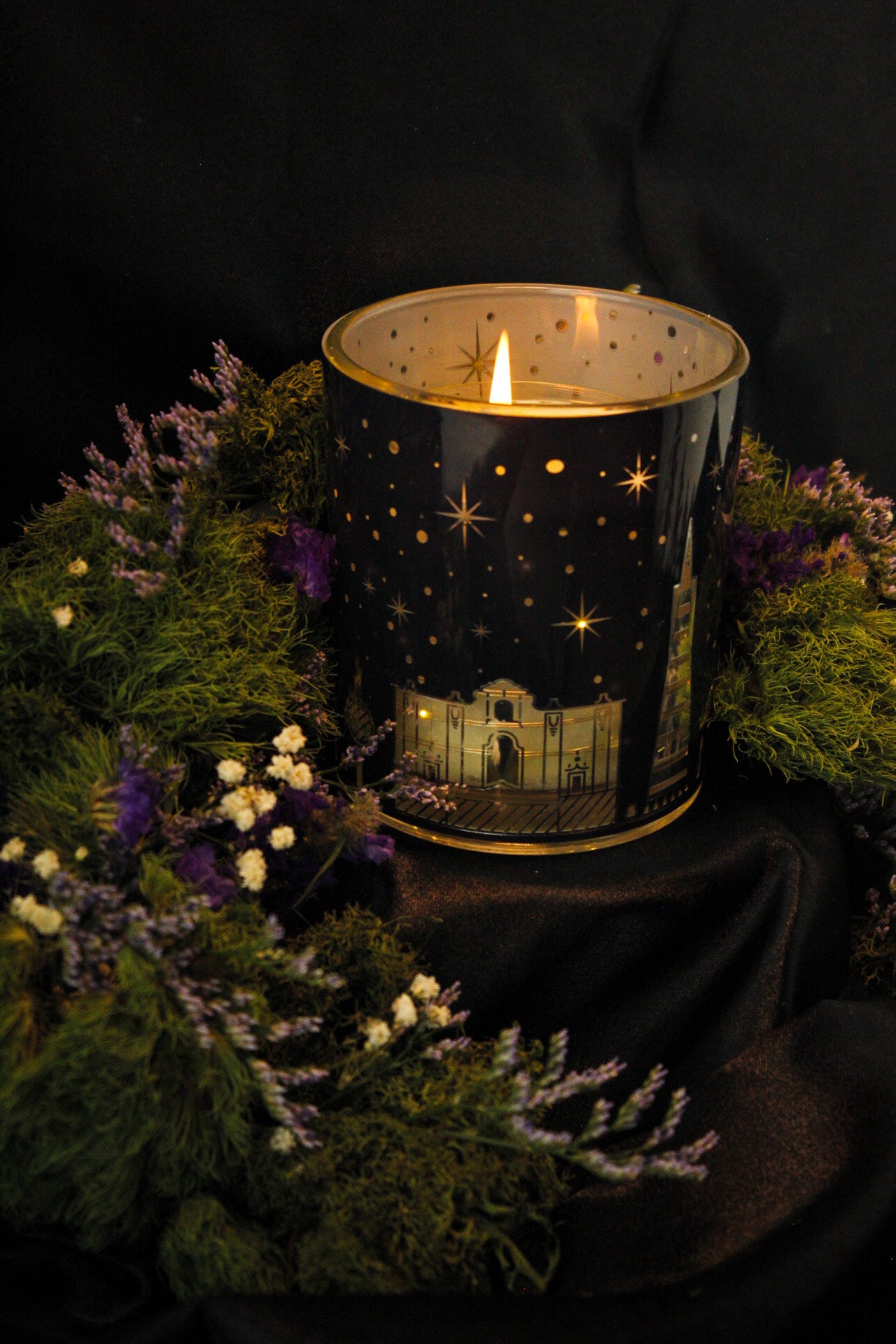 Lavender Soy Wax Candle with LED lights